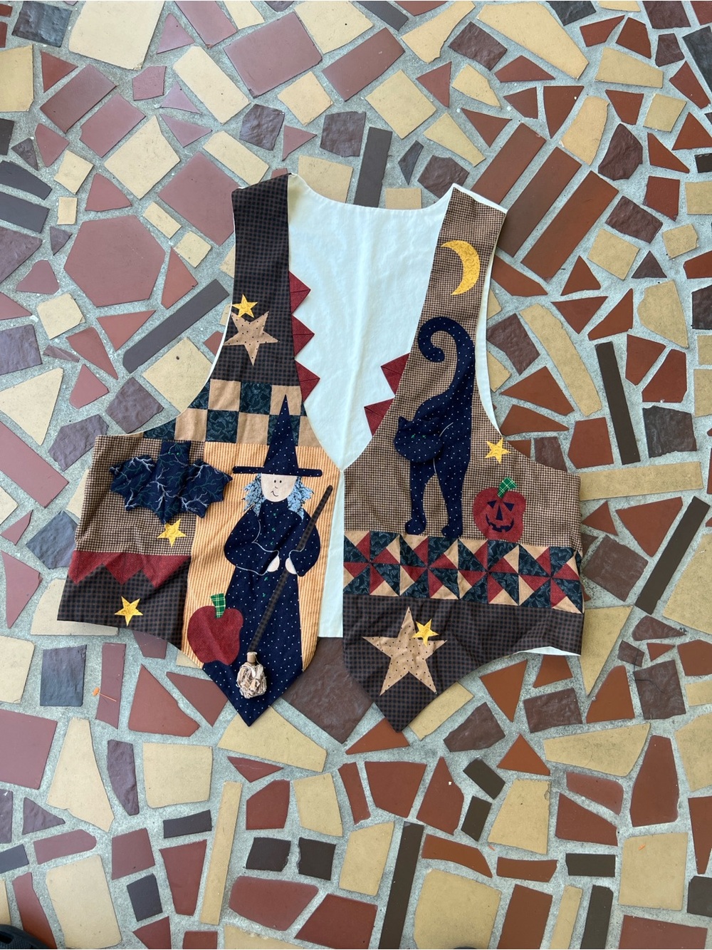 Handmade Halloween Patchwork Vest
